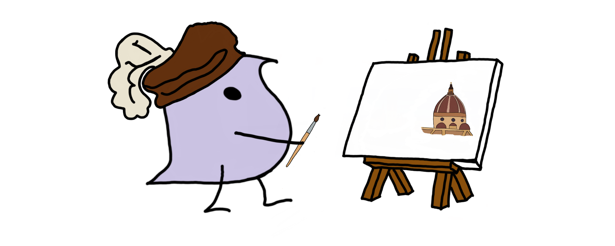 A Wug painting the Dome in Florence.